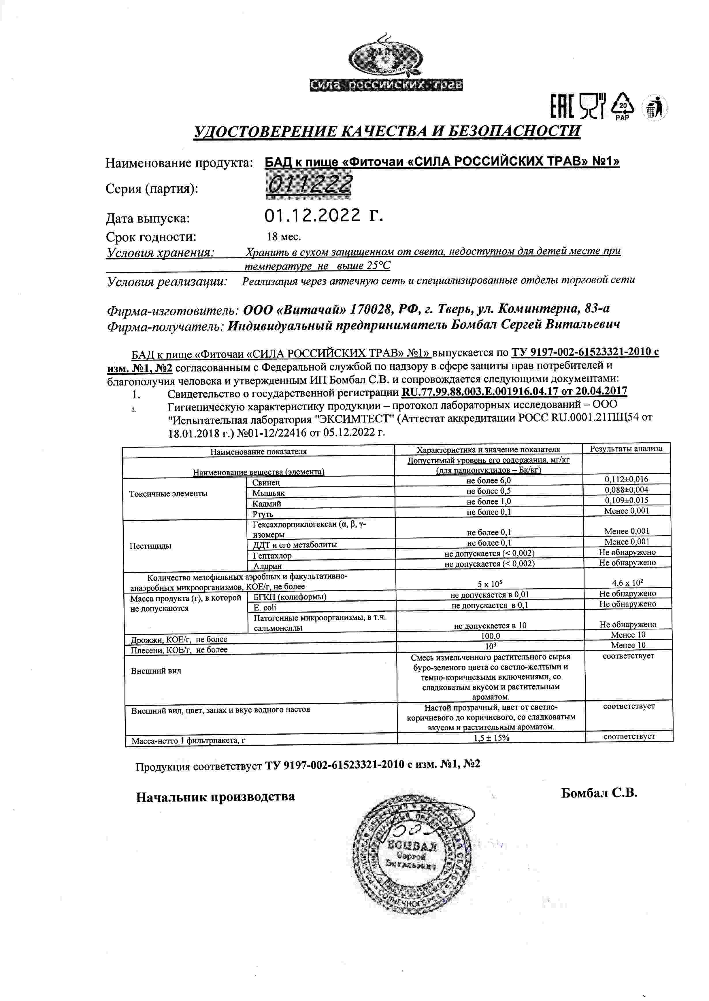 Паспорт №122022